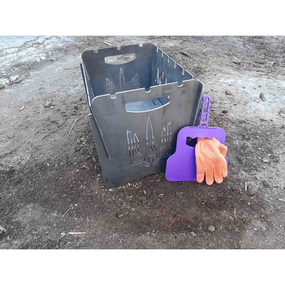 Мангал розкладний UKRAINE на 6 шампурів + ПОДАРУНОК