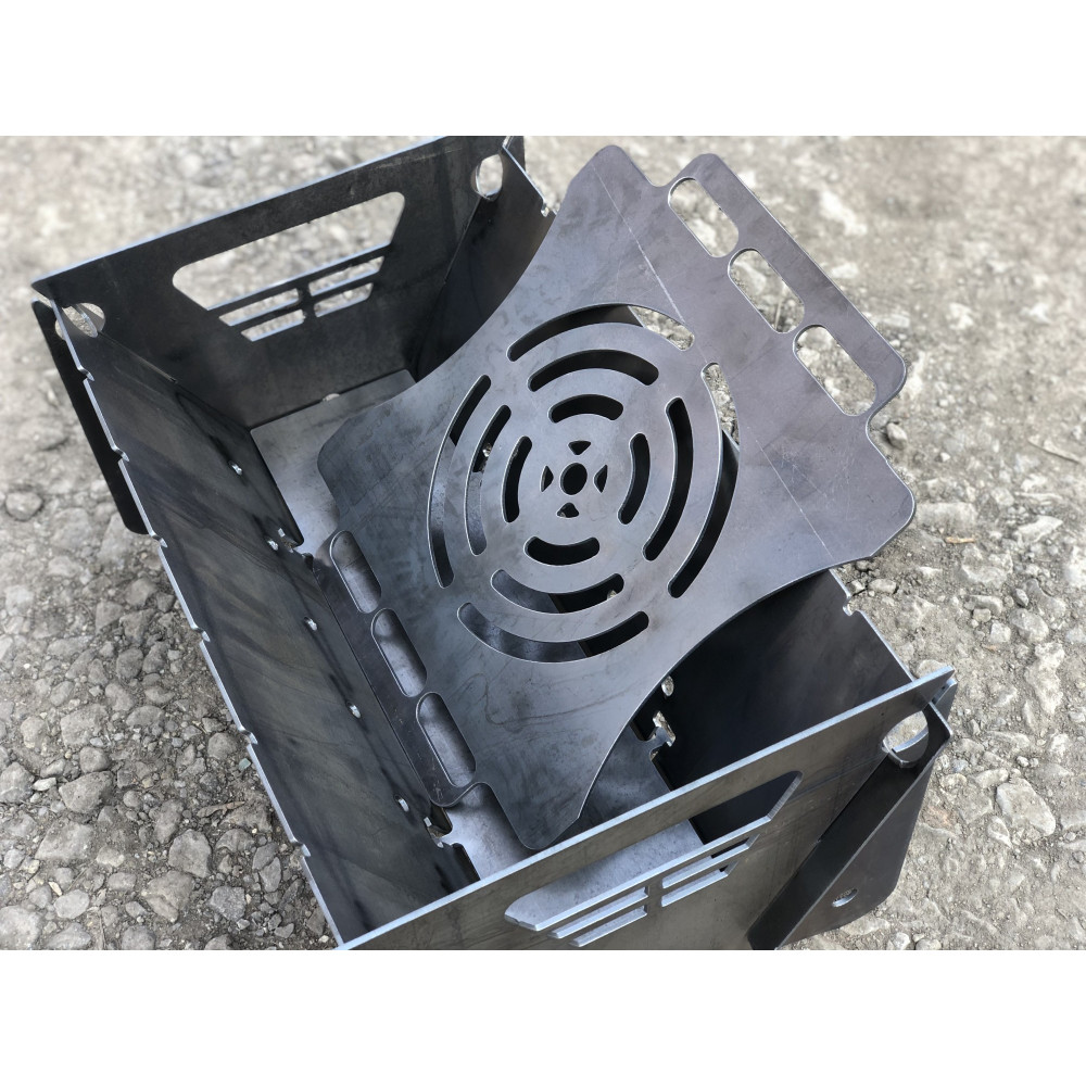 Мангал розбірний 3 мм на 6 шампурів з підставкою під казан