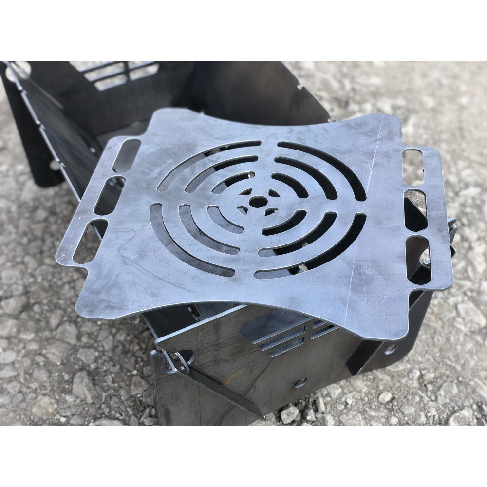 Мангал розбірний 3 мм на 6 шампурів з підставкою під казан