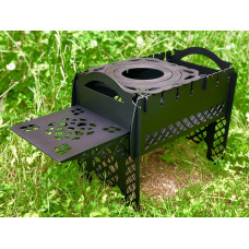 Мангал розбірний MAXI на 6 шампурів з підставкою та полицею