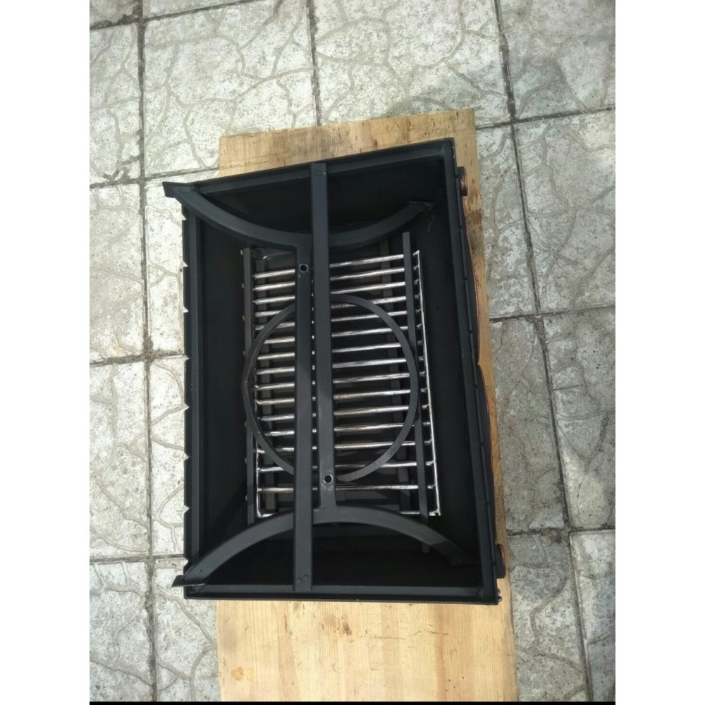 Мангал розбірний зі столиком, гратами та підставкою для казанка + ПОДАРУНОК кочерга та совок