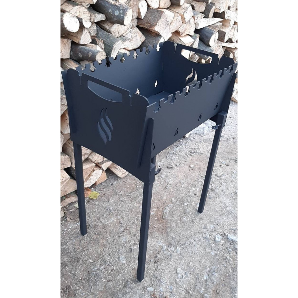 Мангал розкладний 3 мм на 7 шампурів на зйомних ніжках