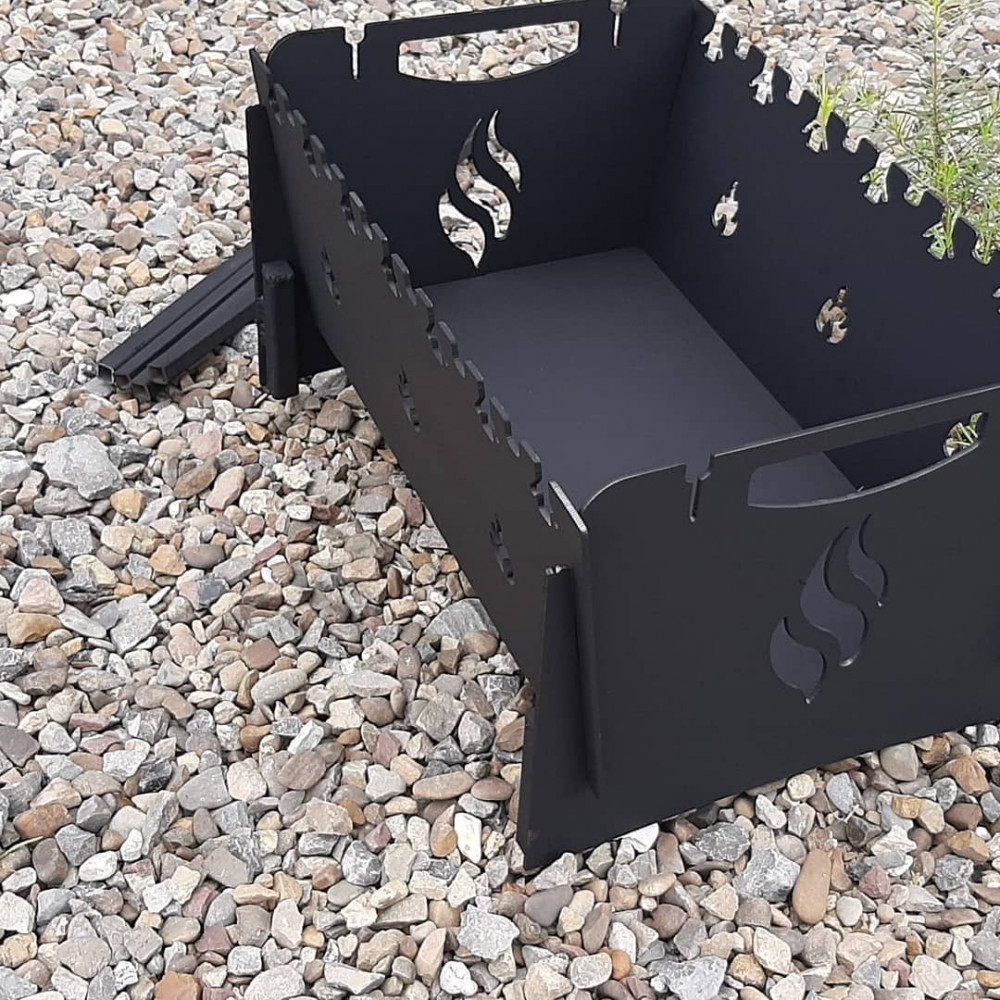 Мангал розкладний 3 мм на 7 шампурів на зйомних ніжках