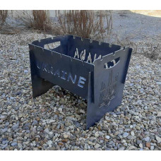 Мангал розкладний UKRAINE на 6 шампурів + ПОДАРУНОК