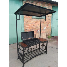 Мангал з дахом 4 мм на 10 шампурів