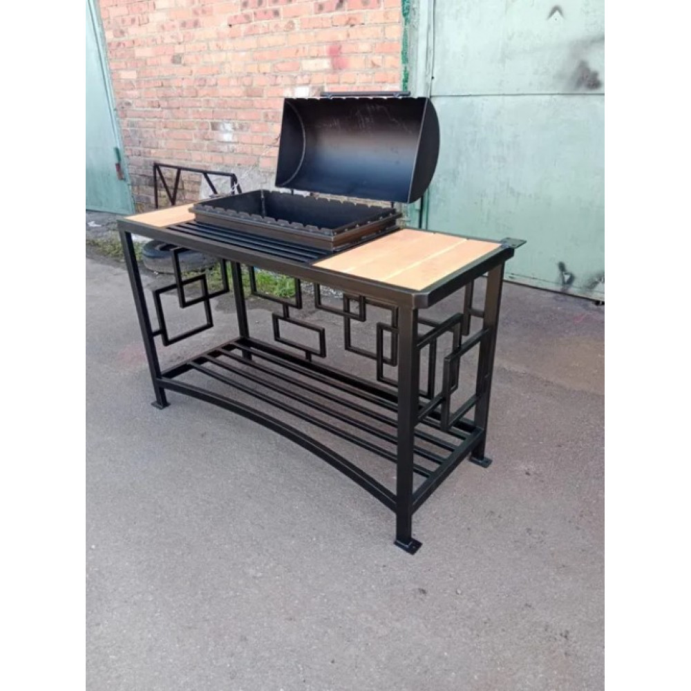 Мангал с крышей 4 мм на 10 шампуров