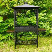 Мангал з дахом 6 мм  на 13 шампурів з підставкою під казан