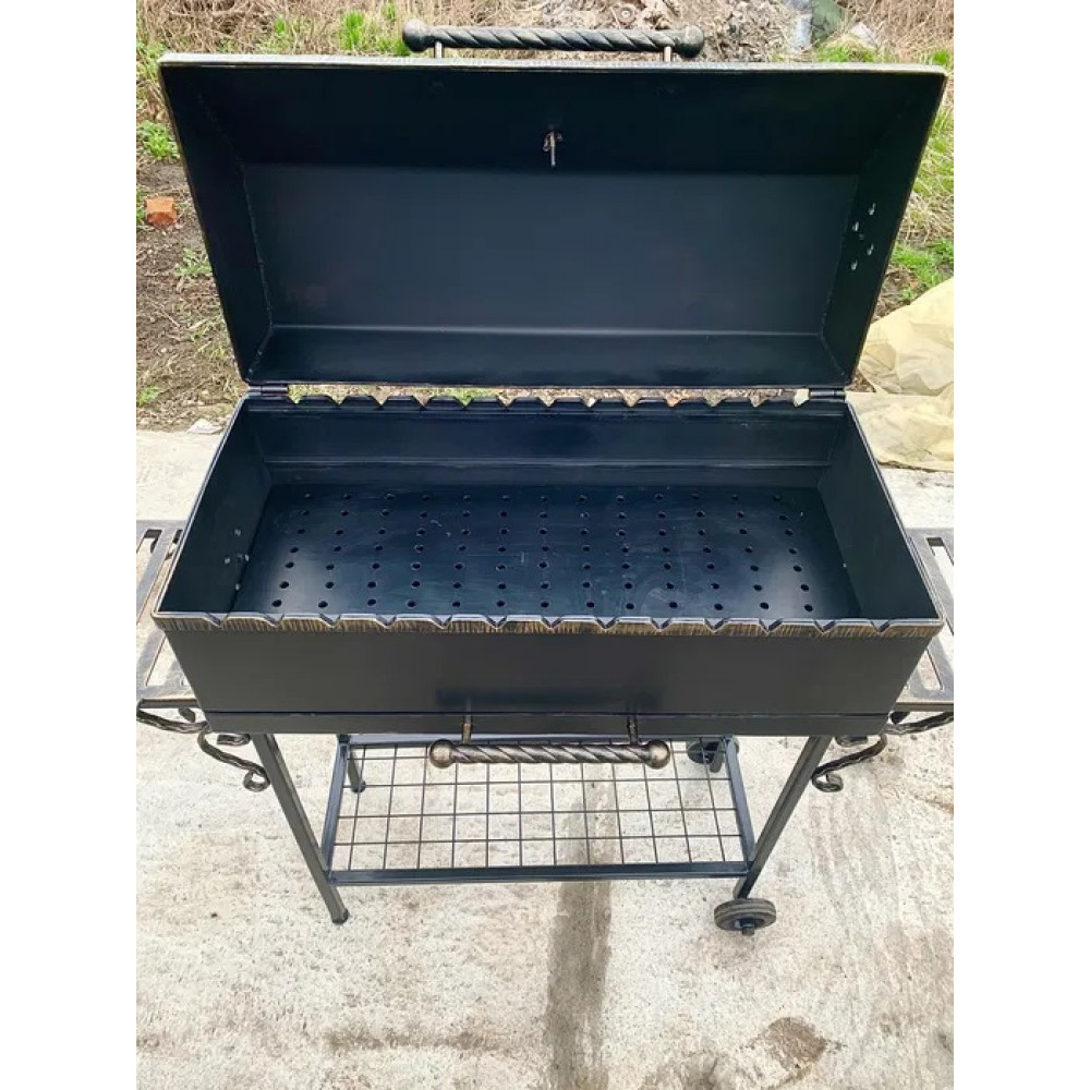 Мангал с крышкой и зольником