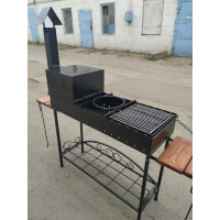 Мангал з пічкою + ПОДАРУНОК