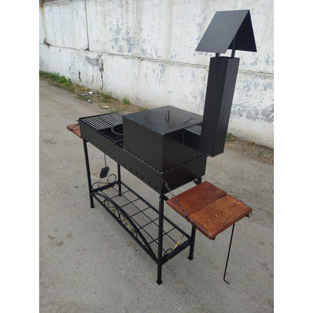 Мангал з пічкою + ПОДАРУНОК