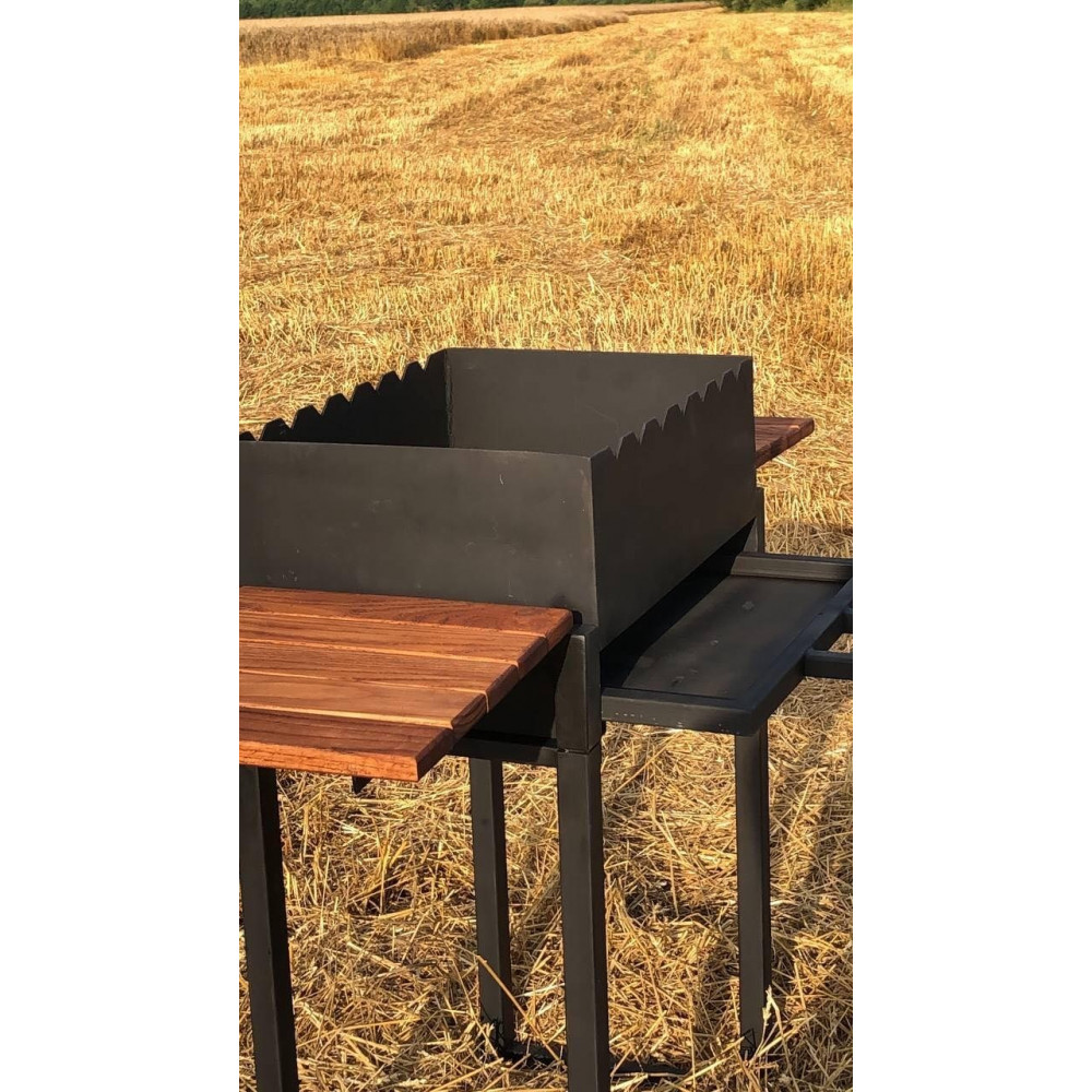 Мангал стаціонарно-розбірний 4 мм на 7 шампурів