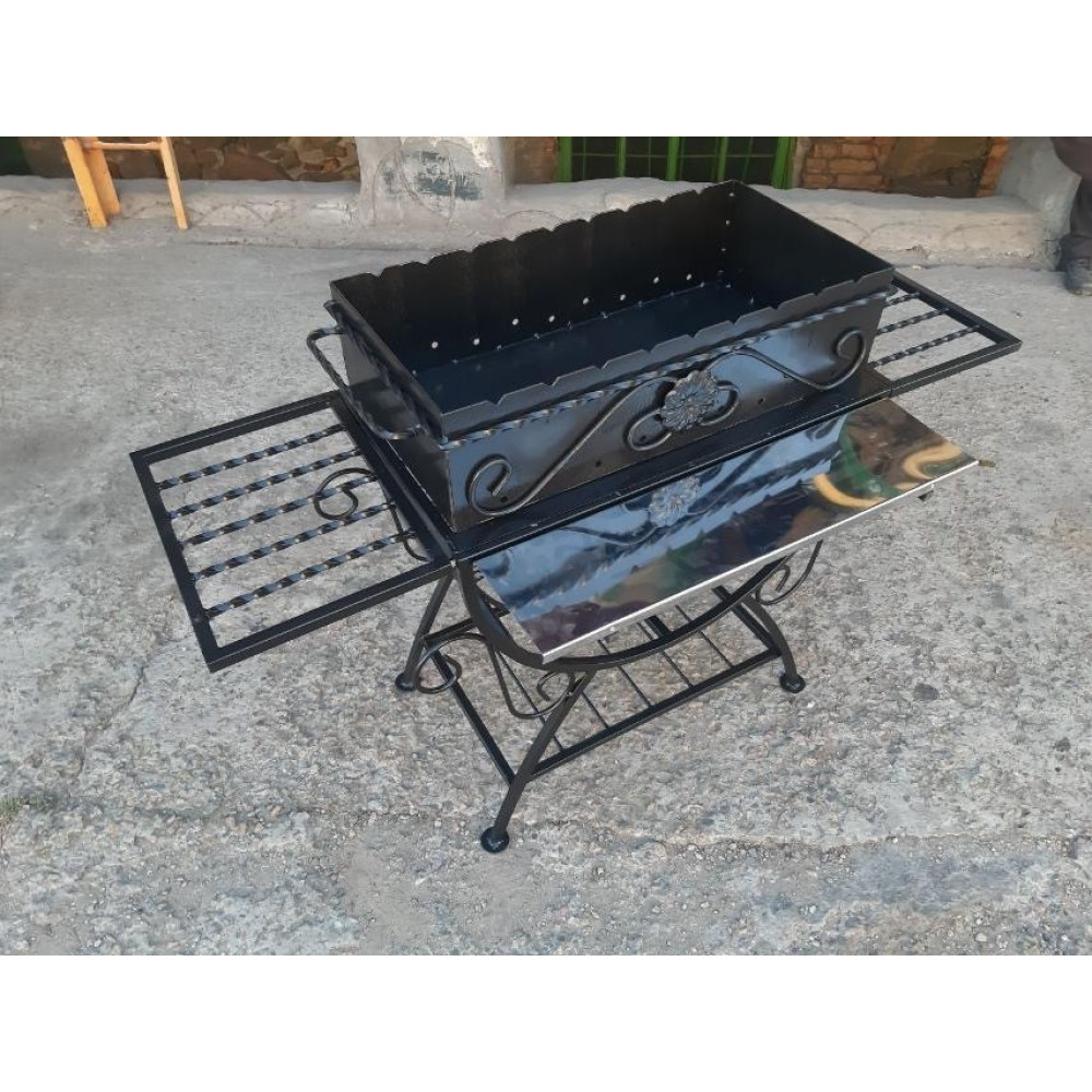 Мангал стационарно-разборной на 9 шампуров