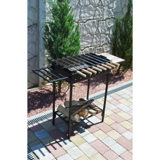 Мангал стаціонарний 3 мм на 12 шампурів з боковими столиками