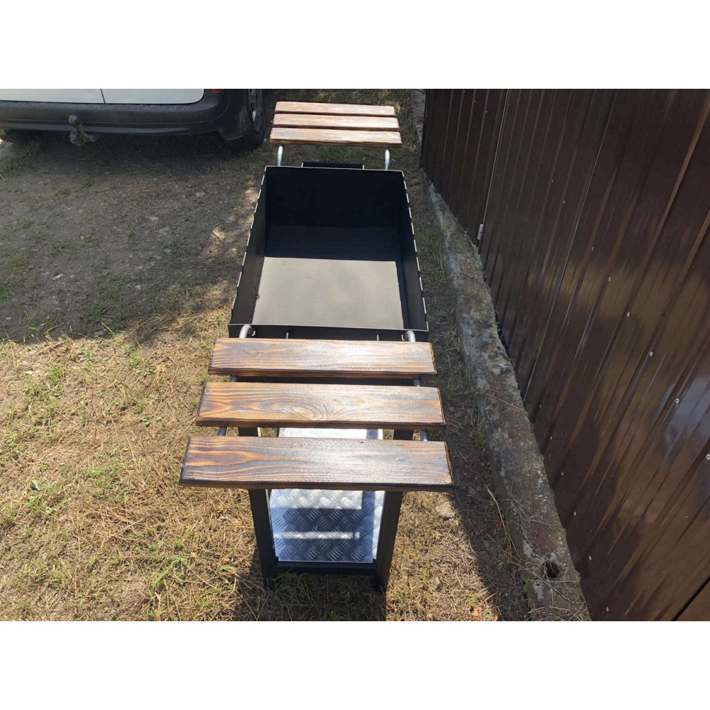 Мангал стаціонарний 4 мм на 6 шампурів