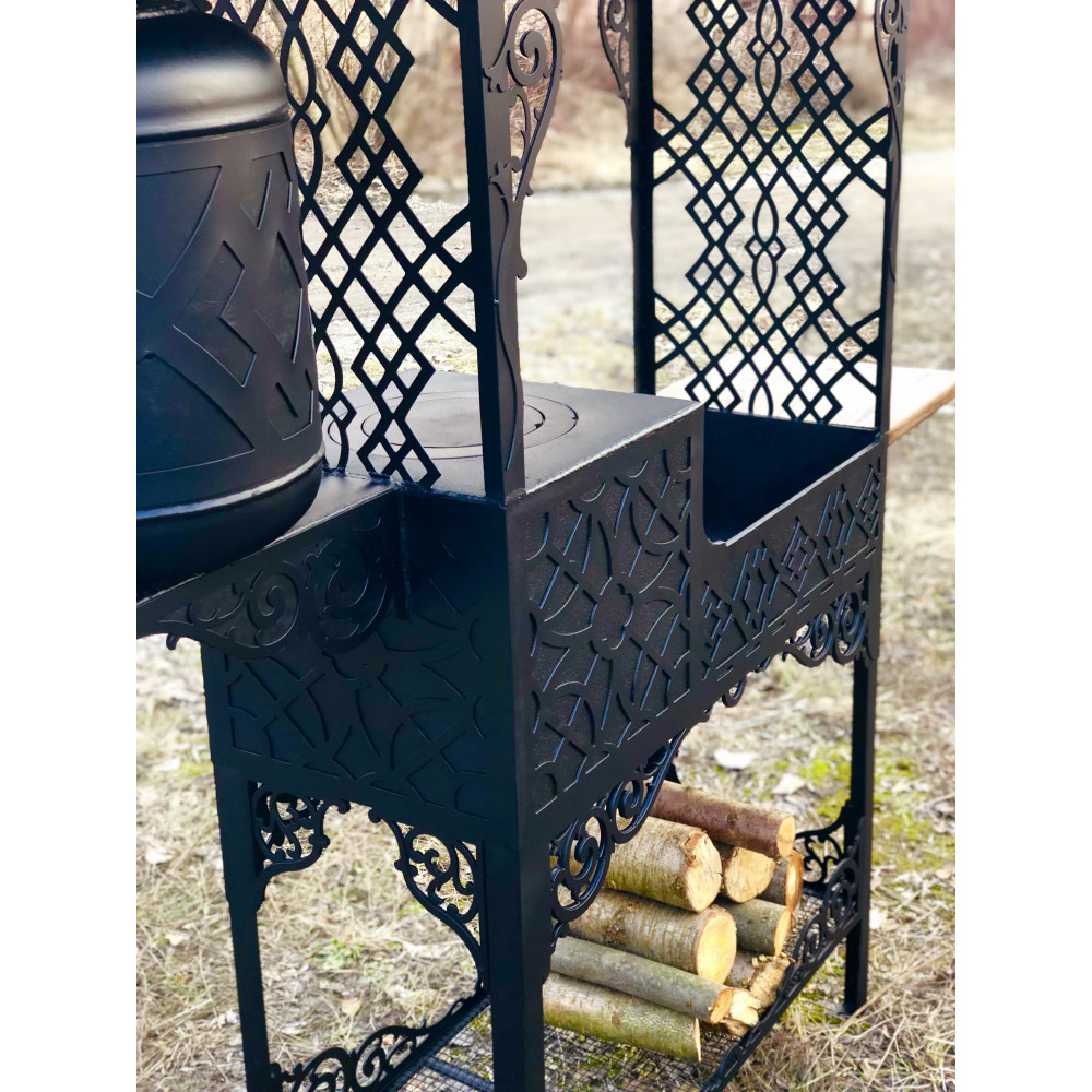 Мангал стаціонарний LEGEND 3 в 1: мангал, казан, коптильня