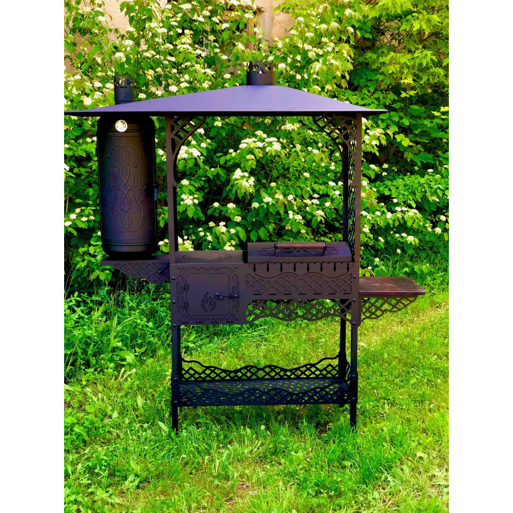 Мангал стаціонарний LEGENDA з коптильнею і пічкою