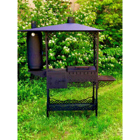 Мангал стационарный LEGENDA с коптильней и печкой 