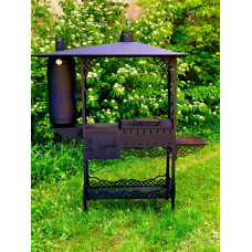 Мангал-барбекю коптильня з пічкою під казан LEGENDA