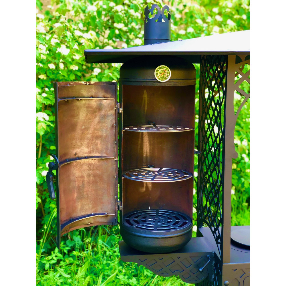 Мангал стаціонарний LEGENDA з коптильнею і пічкою