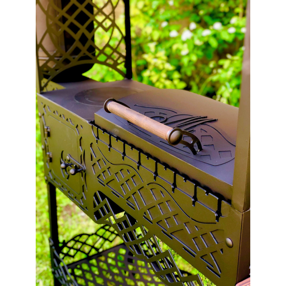 Мангал стаціонарний LEGENDA з коптильнею і пічкою