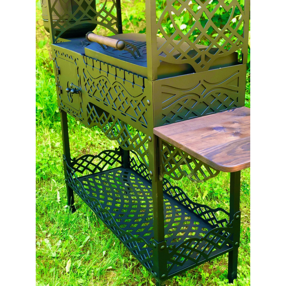 Мангал стаціонарний LEGENDA з коптильнею і пічкою