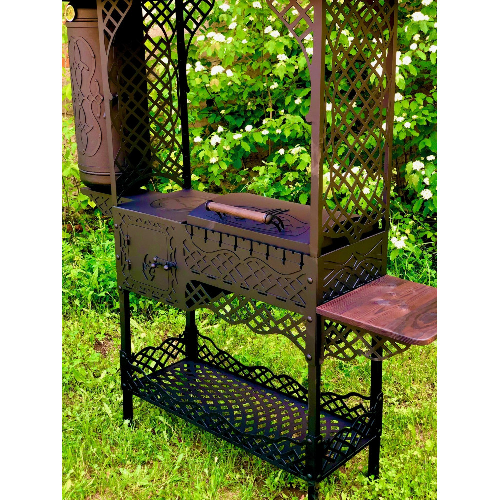 Мангал стаціонарний LEGENDA з коптильнею і пічкою