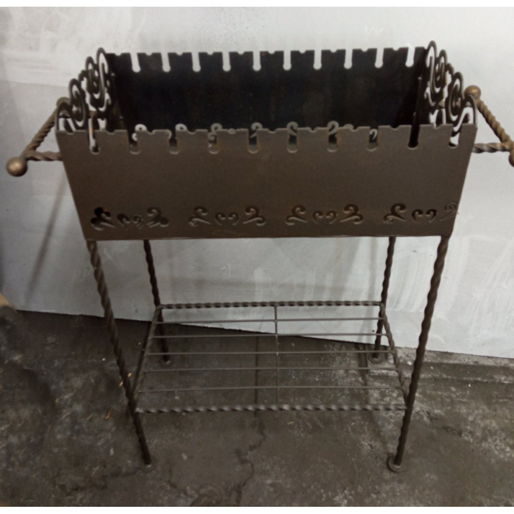 Мангал стаціонарний на 10 шампурів, 3 мм метал