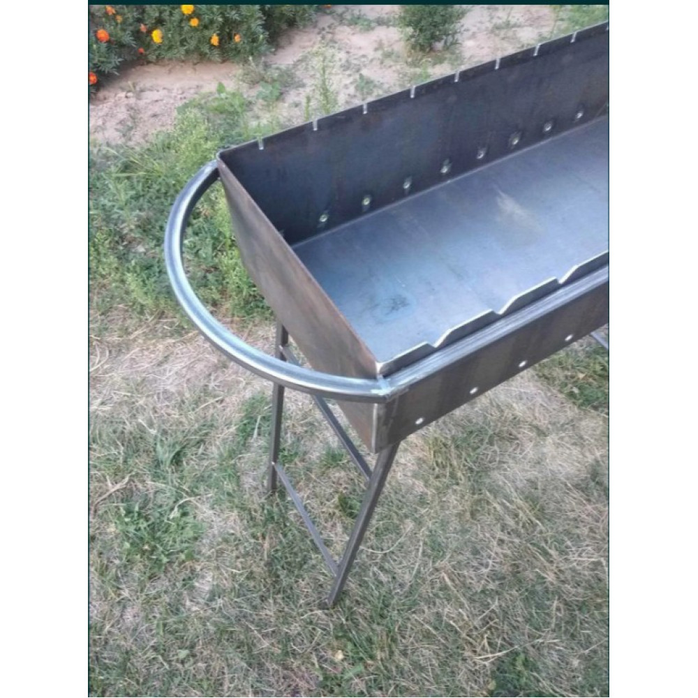 Мангал стаціонарний на 10 шампурів, зі зйомними ніжками