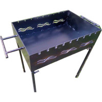 Мангал стаціонарний на 11 шампурів зі знімними ніжками, 4 мм