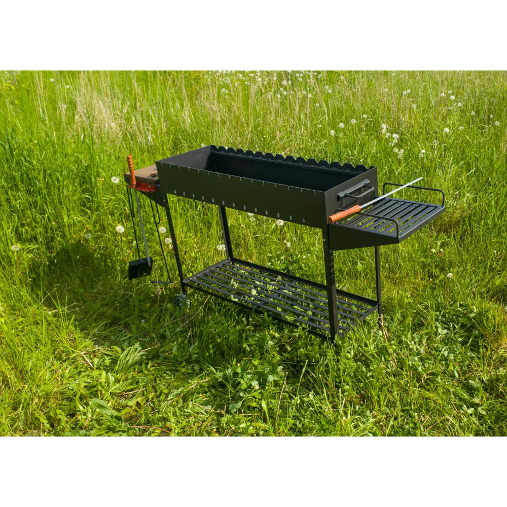 Мангал стационарный на 13 шампуров усиленный