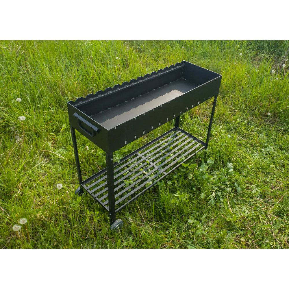 Мангал стационарный на 13 шампуров усиленный