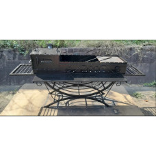 Мангал стационарный на 14 шампуров и печкой под казан (№13)