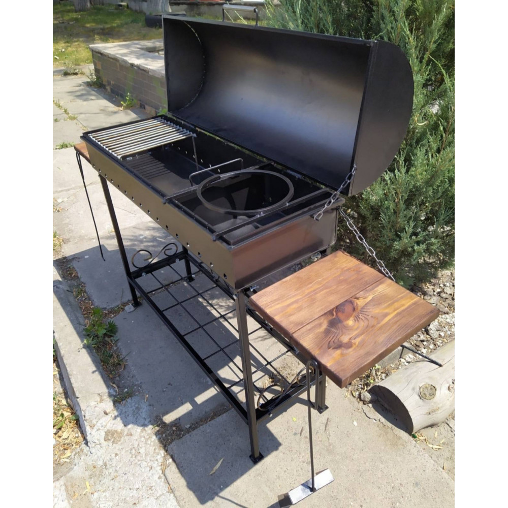 Мангал стаціонарний на 16 шампурів, 5 мм + ПОДАРУНОК