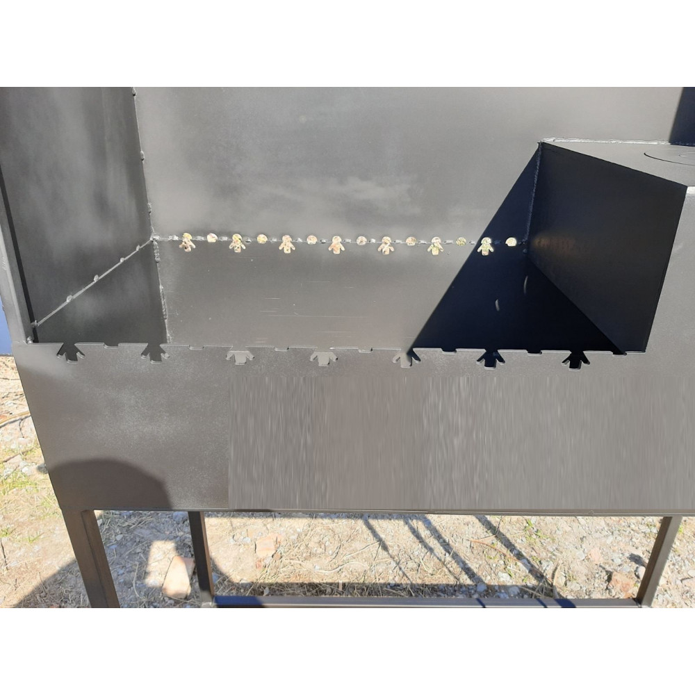 Мангал стационарный на 7 шампуров и печкой