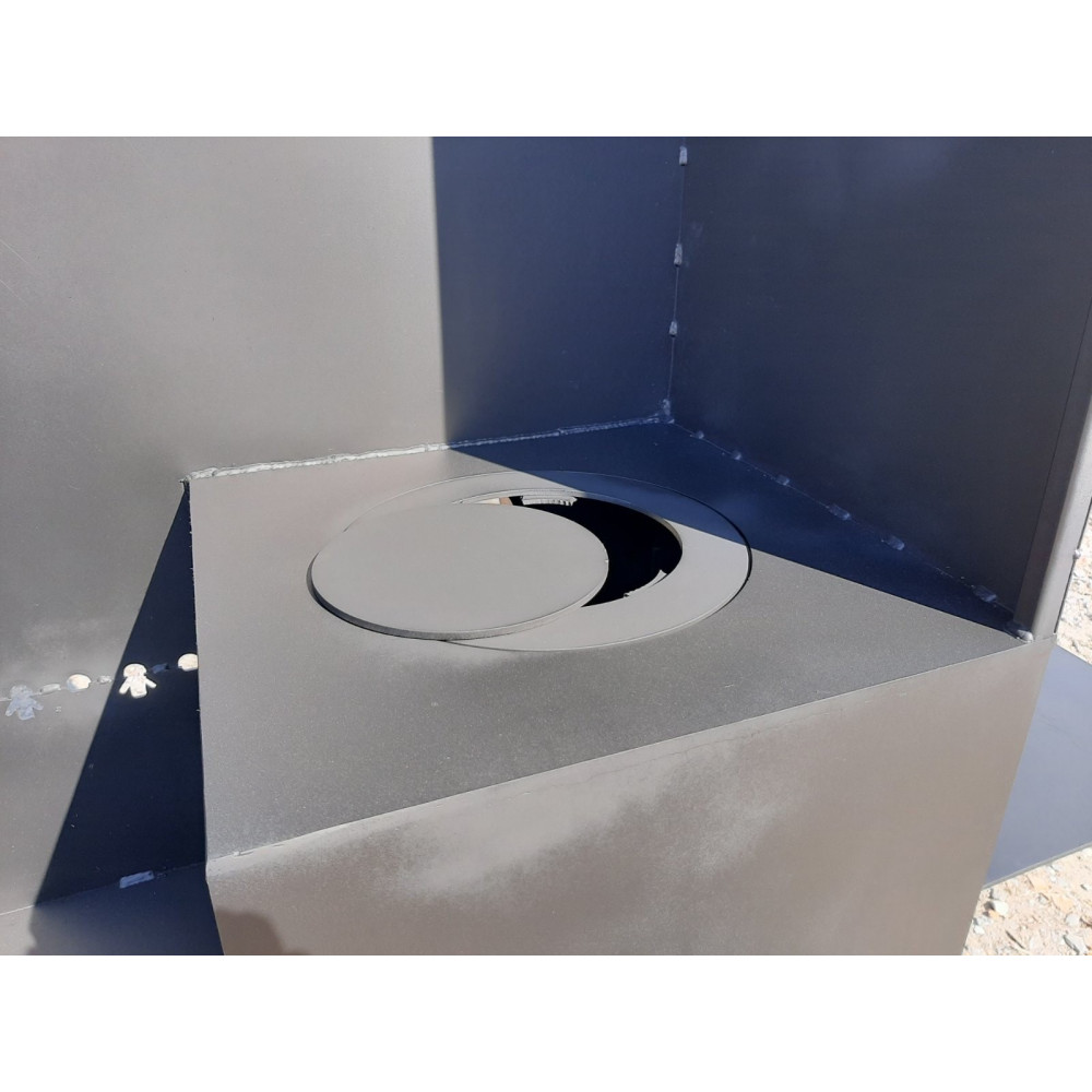 Мангал стационарный на 7 шампуров и печкой