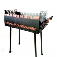Мангал стаціонарний на 8 шампурів, 3 мм