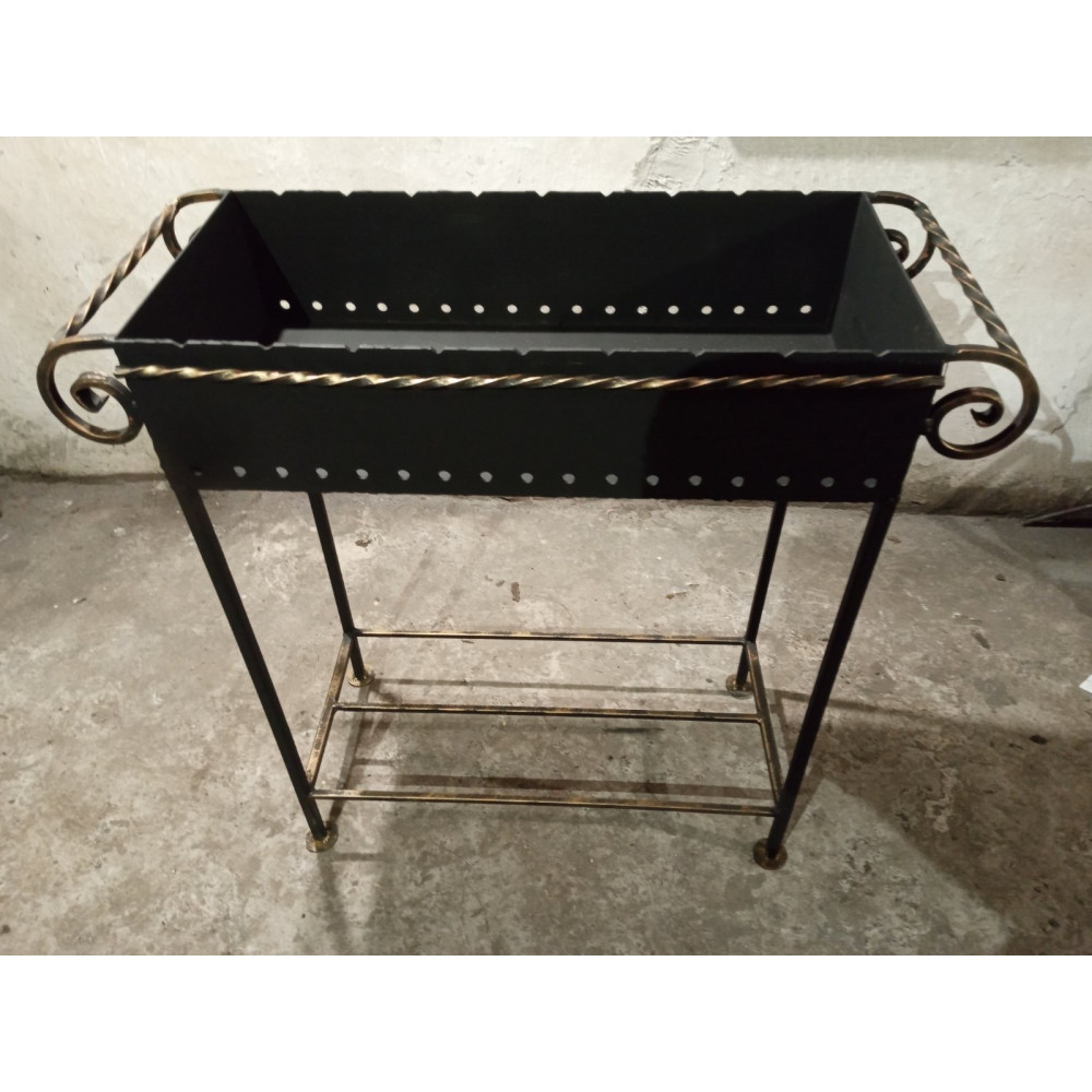 Мангал стаціонарний на 9 шапмурів, посилений