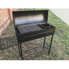 Мангал стаціонарний з підставкою під казан і решіткою-гриль
