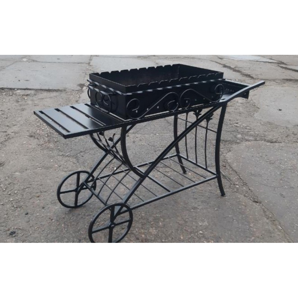 Мангал стаціонарний №4 на колесах зі зйомною жаровнею