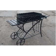 Мангал стаціонарний №4 на колесах зі зйомною жаровнею