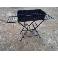 Мангал стаціонарний 4 мм на 10 шампурів №81