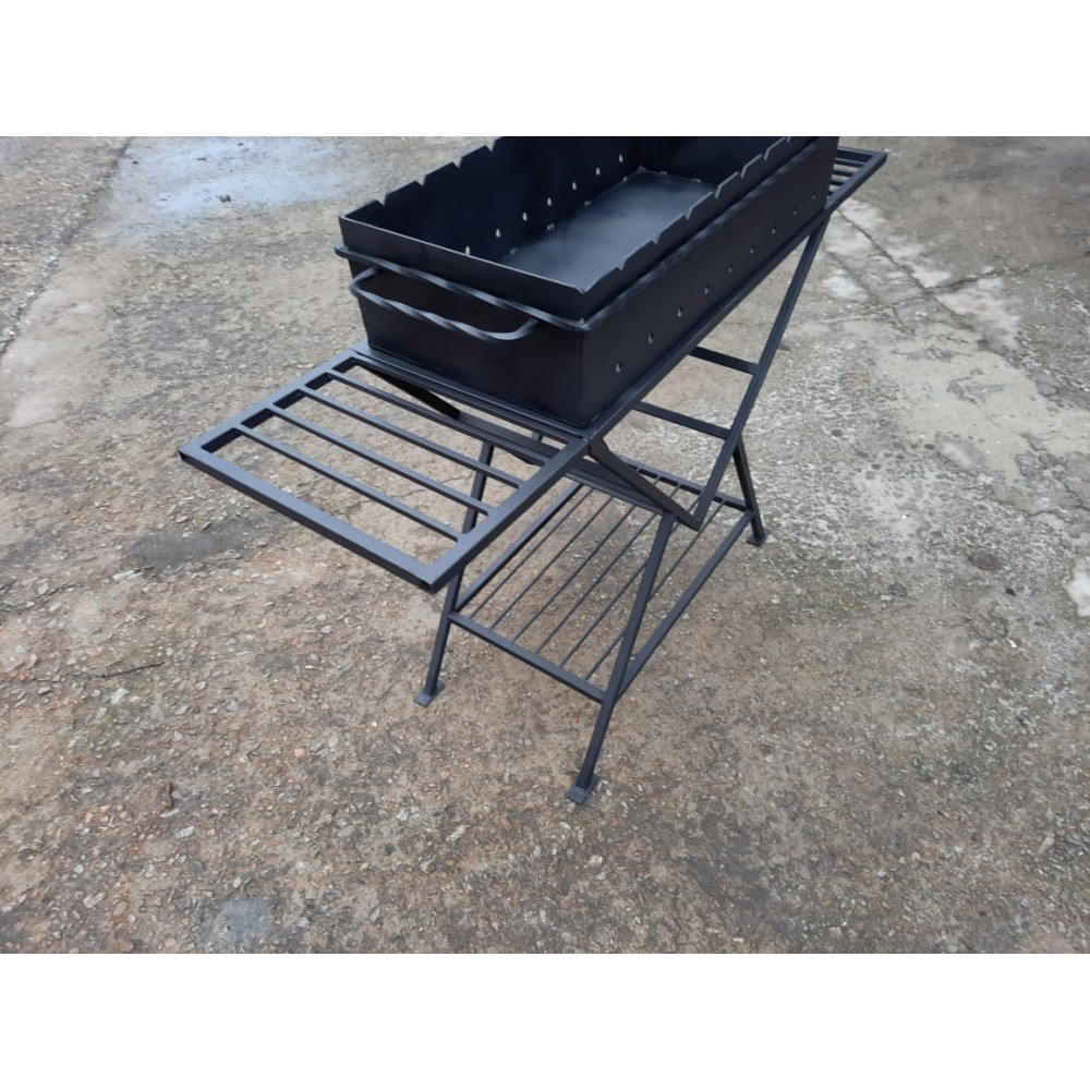 Мангал стаціонарний 4 мм на 10 шампурів №81