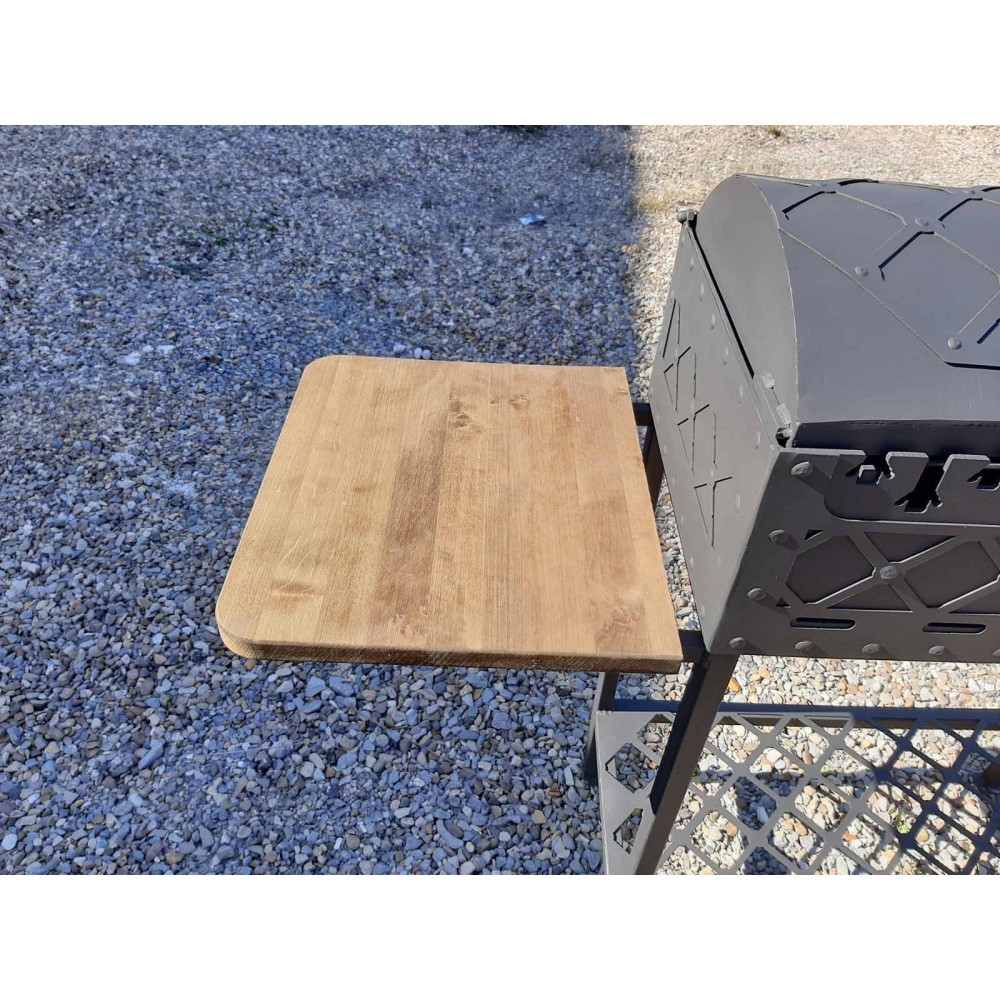 Мангал стаціонарний KING на 9 шампурів з підставкою під казан