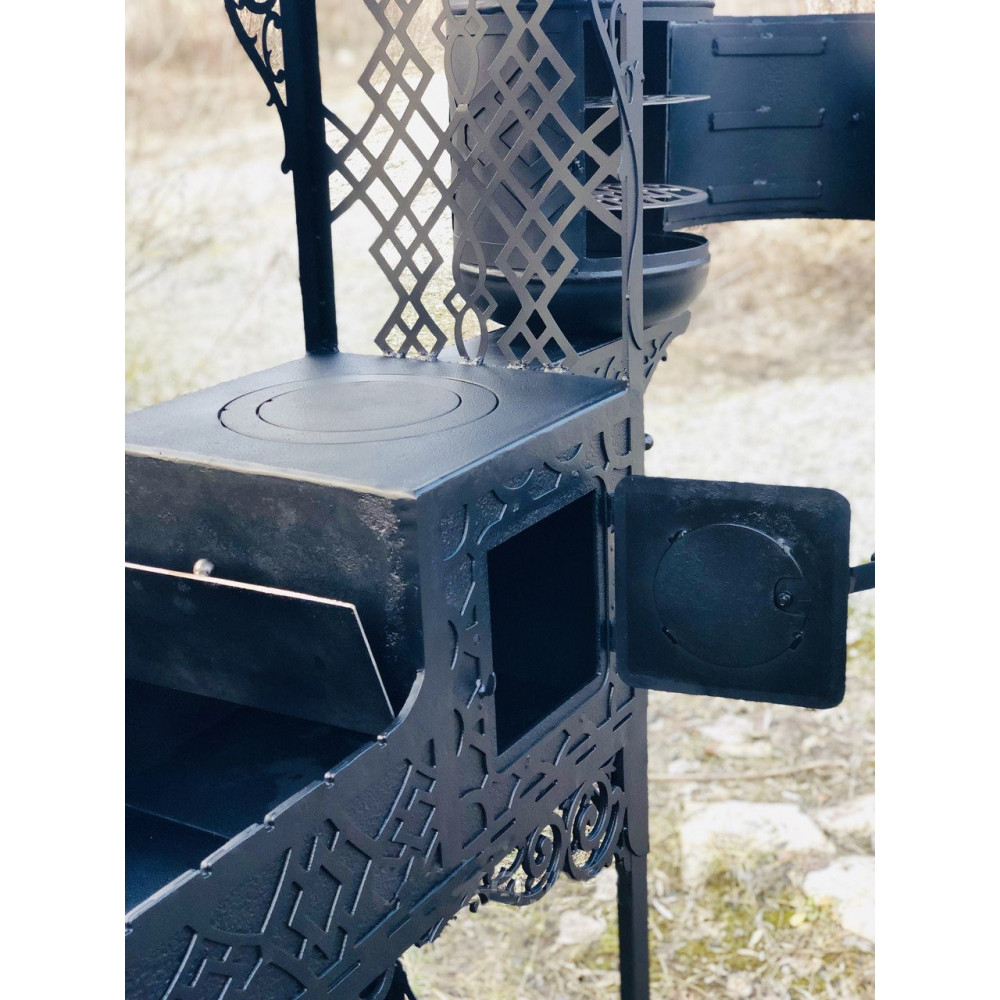 Мангал стаціонарний LEGEND 3 в 1: мангал, казан, коптильня