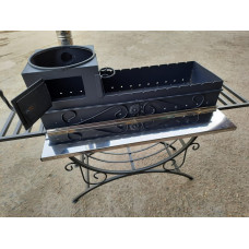 Мангал стаціонарний з пічкою на 9 шампурів №113