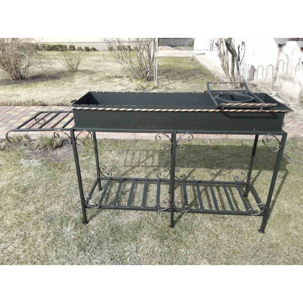 Мангал стаціонарний зі столиком, 4 мм