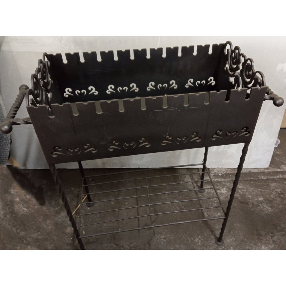 Мангал стаціонарний на 10 шампурів, 3 мм метал