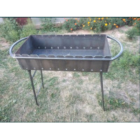 Мангал стационарный на 10 шампуров, со съемными ножками