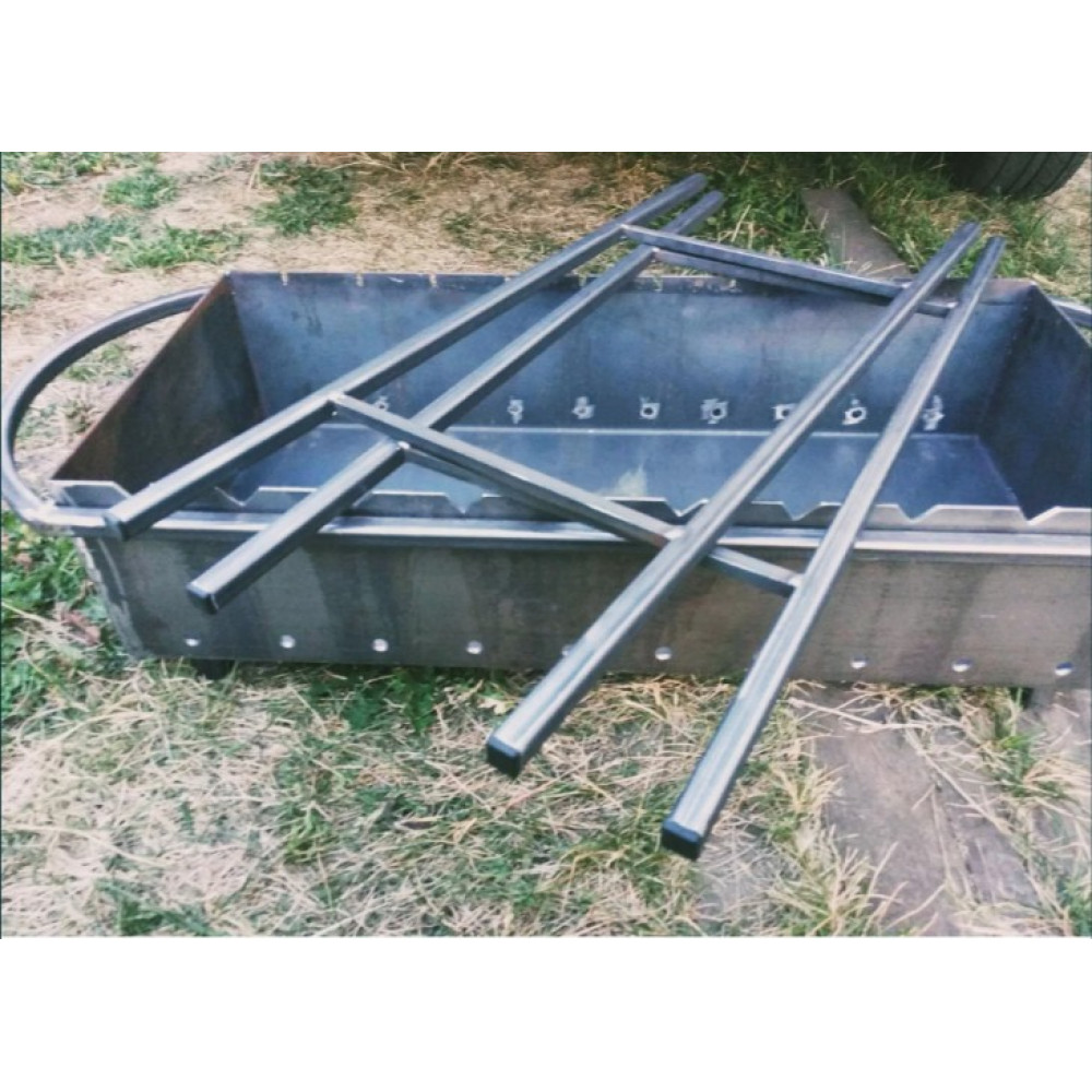 Мангал стаціонарний на 10 шампурів, зі зйомними ніжками