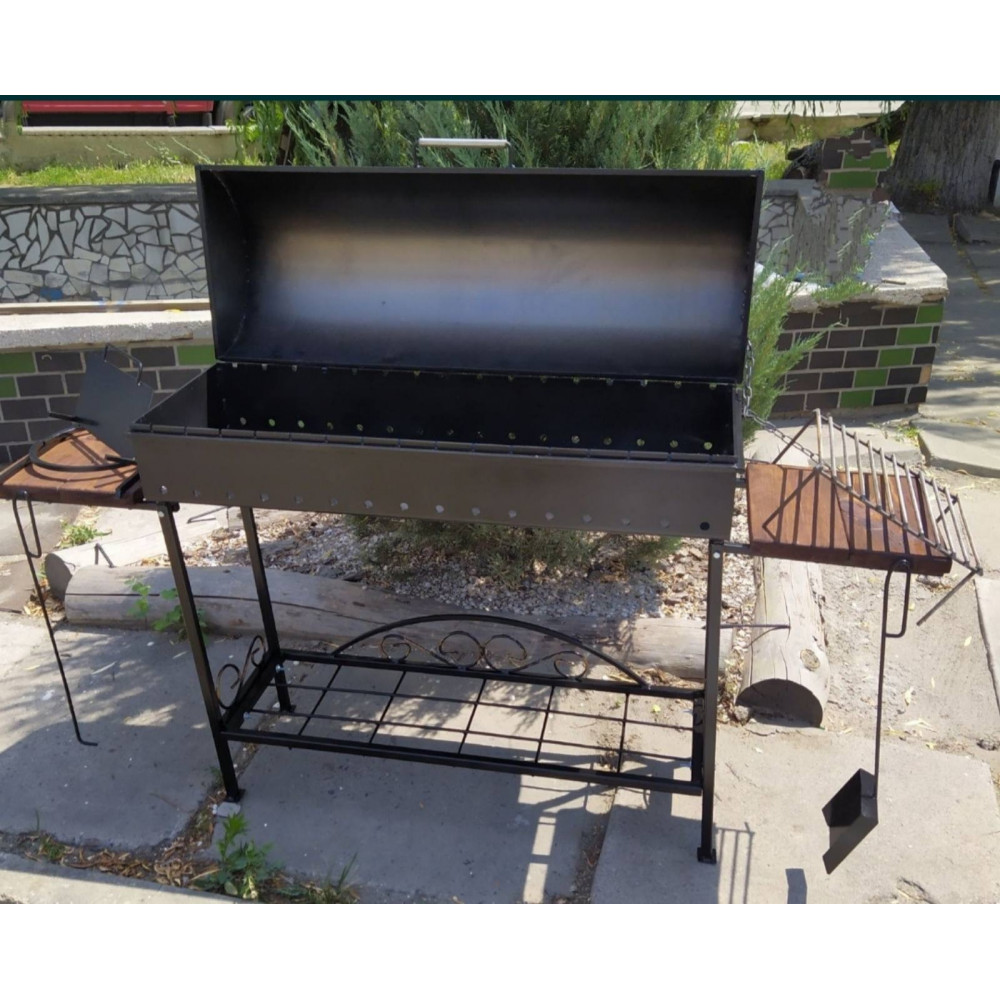 Мангал стаціонарний на 16 шампурів, 5 мм + ПОДАРУНОК